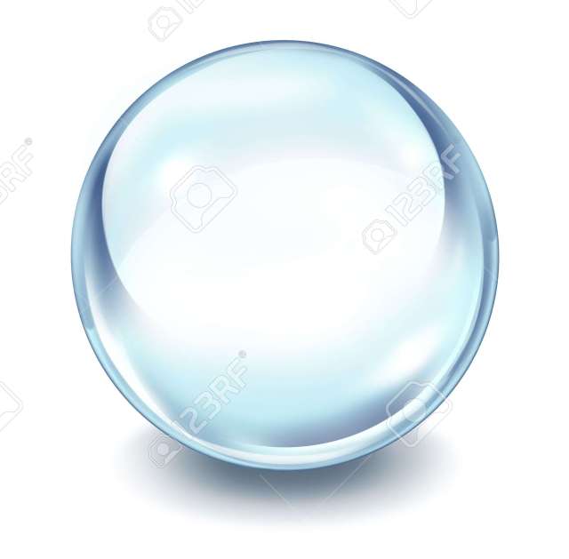 11840324-Crystal-ball-transparent-glass-sphere-on-a-white-background-with--Stock-Photo